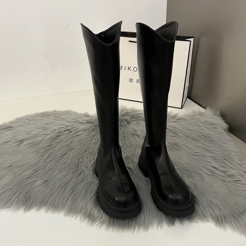 Women'S Fashion Knee High Boots - Retro Bare Colored Boots Women Knee