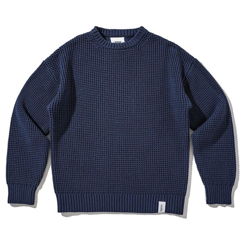 Ribbed Knit Sweater - Autumn/winter Fashion Trend Solid Color American