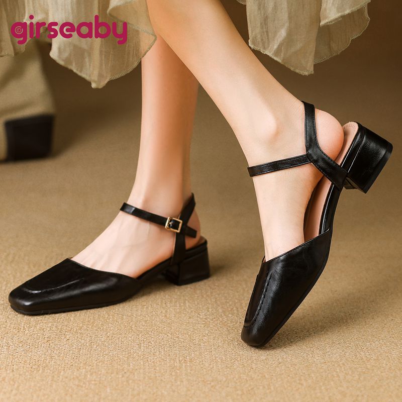 Women'S Fashion Summer 2025 - Girseaby 2025 Female Sandals Square Toe
