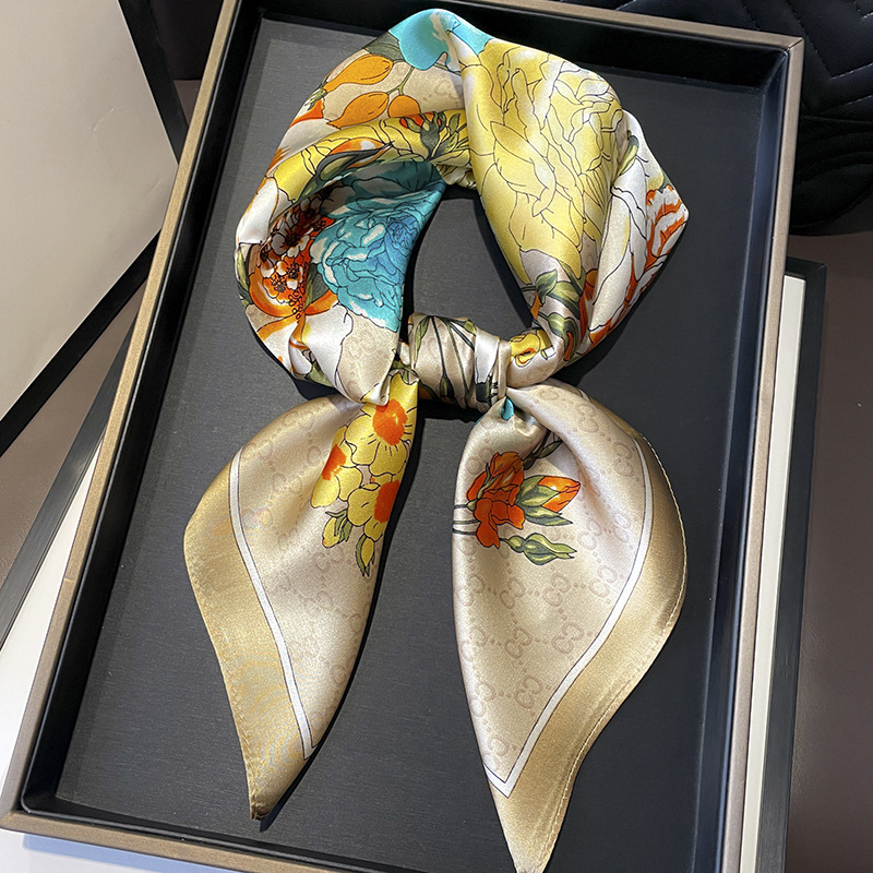 Women Fashion Necktie - 70cm New Women Silk Printed Design