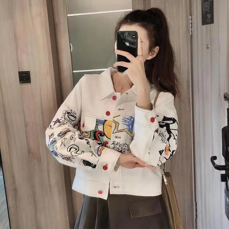 Women Fashion Jeans Top - Korean Female Fashion Leisure Cowboy Tops