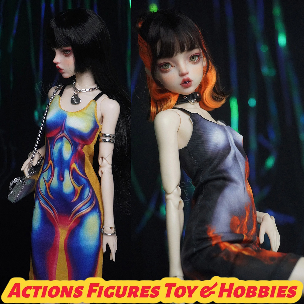 Belted Shirt Dress - 1/6 BJD Dolls Illusionary Art Printed