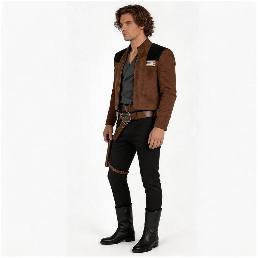 Han Solo Cosplay Costume Adult - Belted Shirt Dress 评论和价格