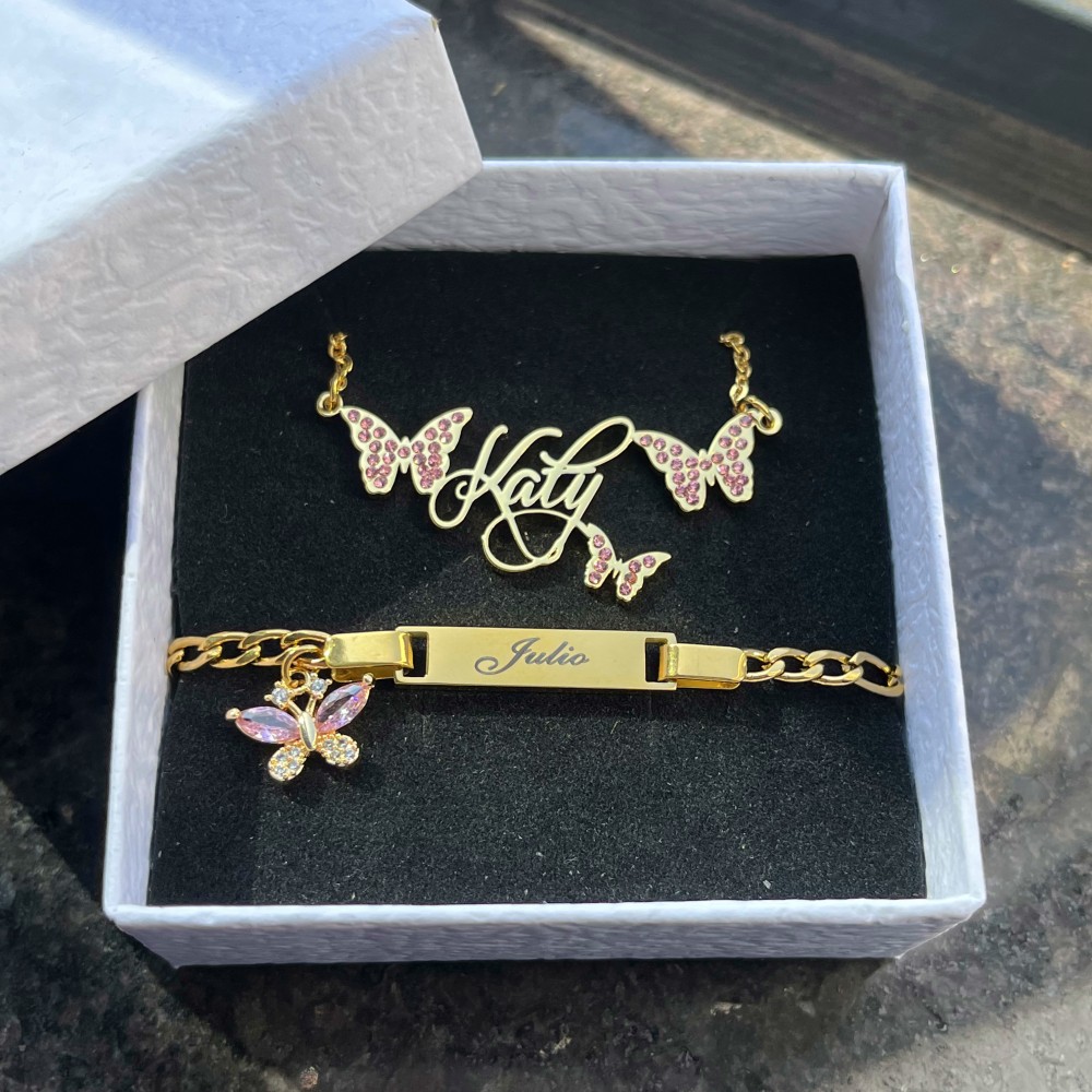 DUOYING Custom Pink Butterfly  - Women Fashion Names 评论和价格