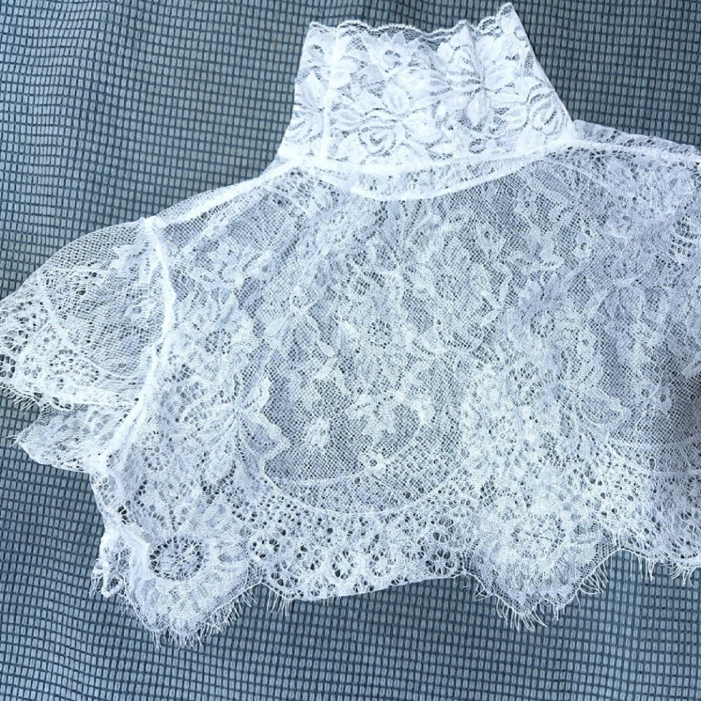 Shawl Wrap Detachable Fake Col - Wrap Blouse Chiffon 评论和价格