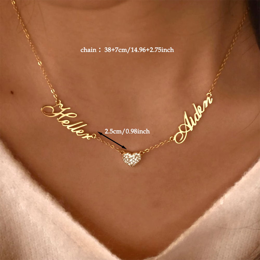 Custom Two Name Necklace For W - Women Fashion Names 评论和价格