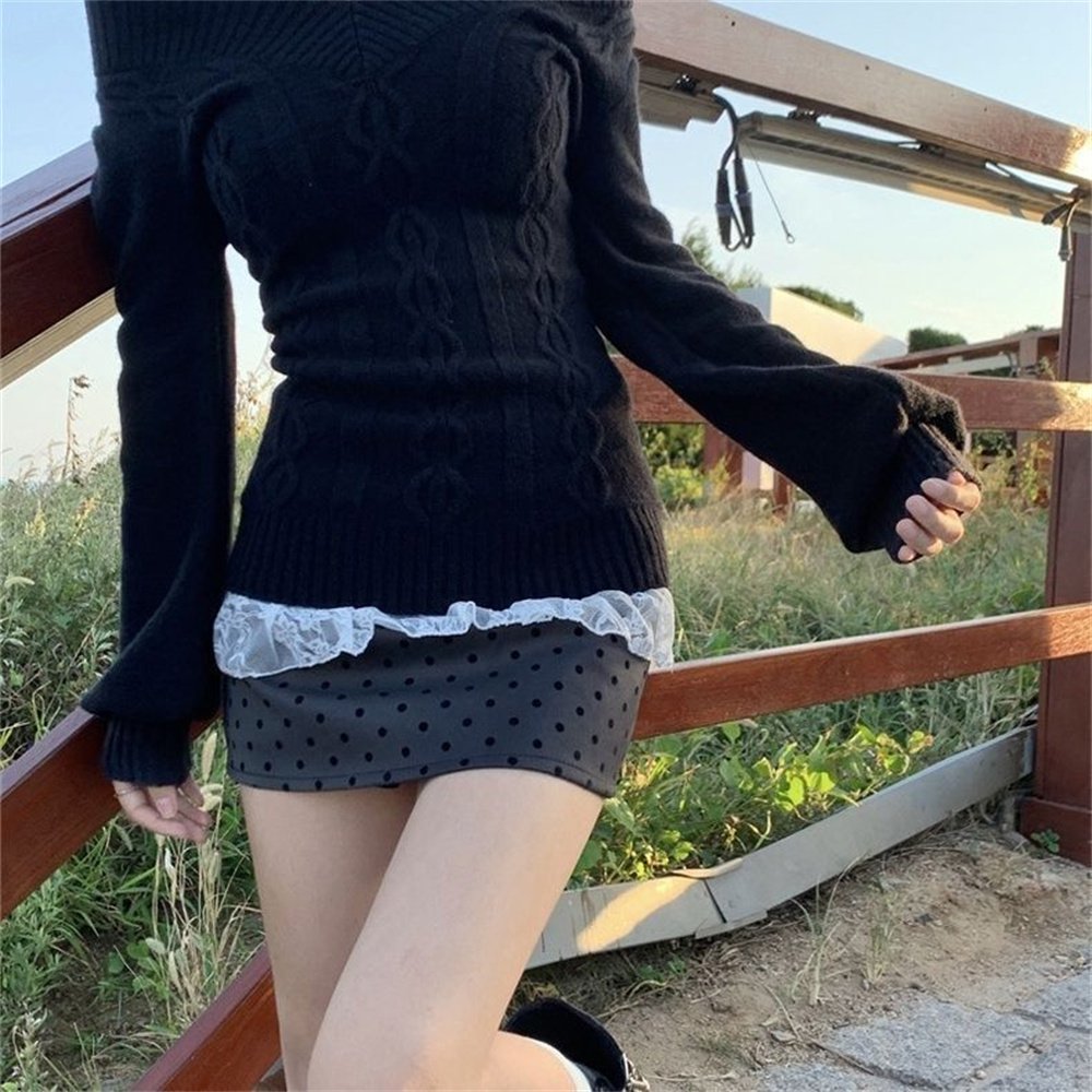 Y2K Fashion Vintage V-neck Rib - Ribbed Knit Sweater 评论和价格