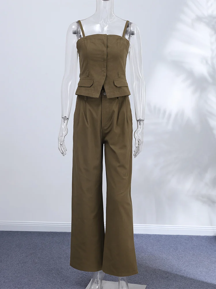 Y2k Women's Chest Wrap Vest Pa - Women Fashion Jeans Top 评论和价格