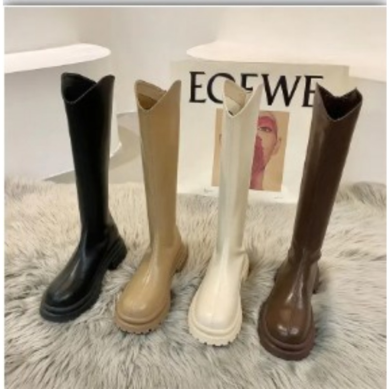 Retro Bare Colored Boots Women - Women'S Fashion Knee High Boots 评论和价格