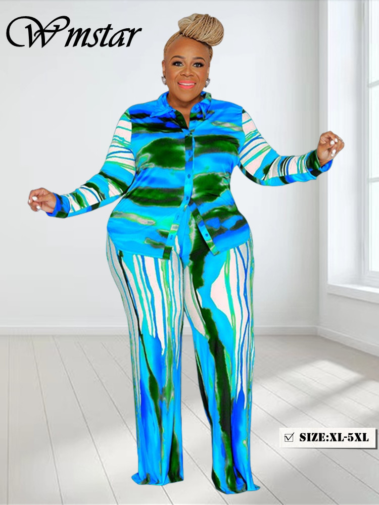 Wmstar Plus Size Two Piece Out - Tie Dye Two Piece 评论和价格