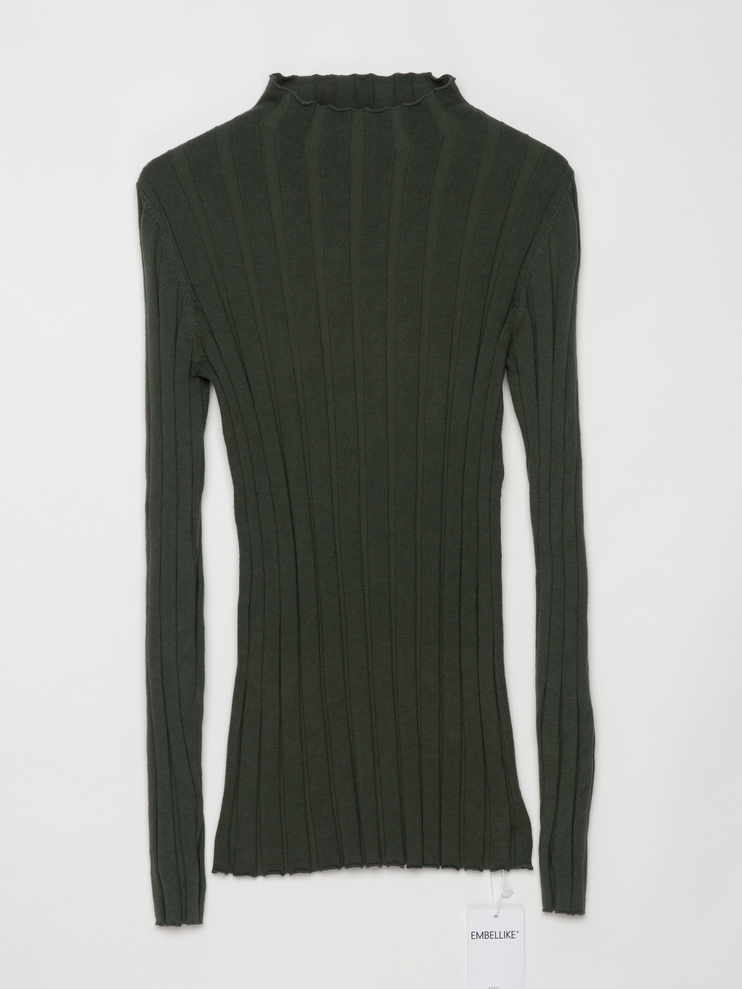 Mock Neck Cotton Sweater Women - Ribbed Knit Sweater 评论和价格