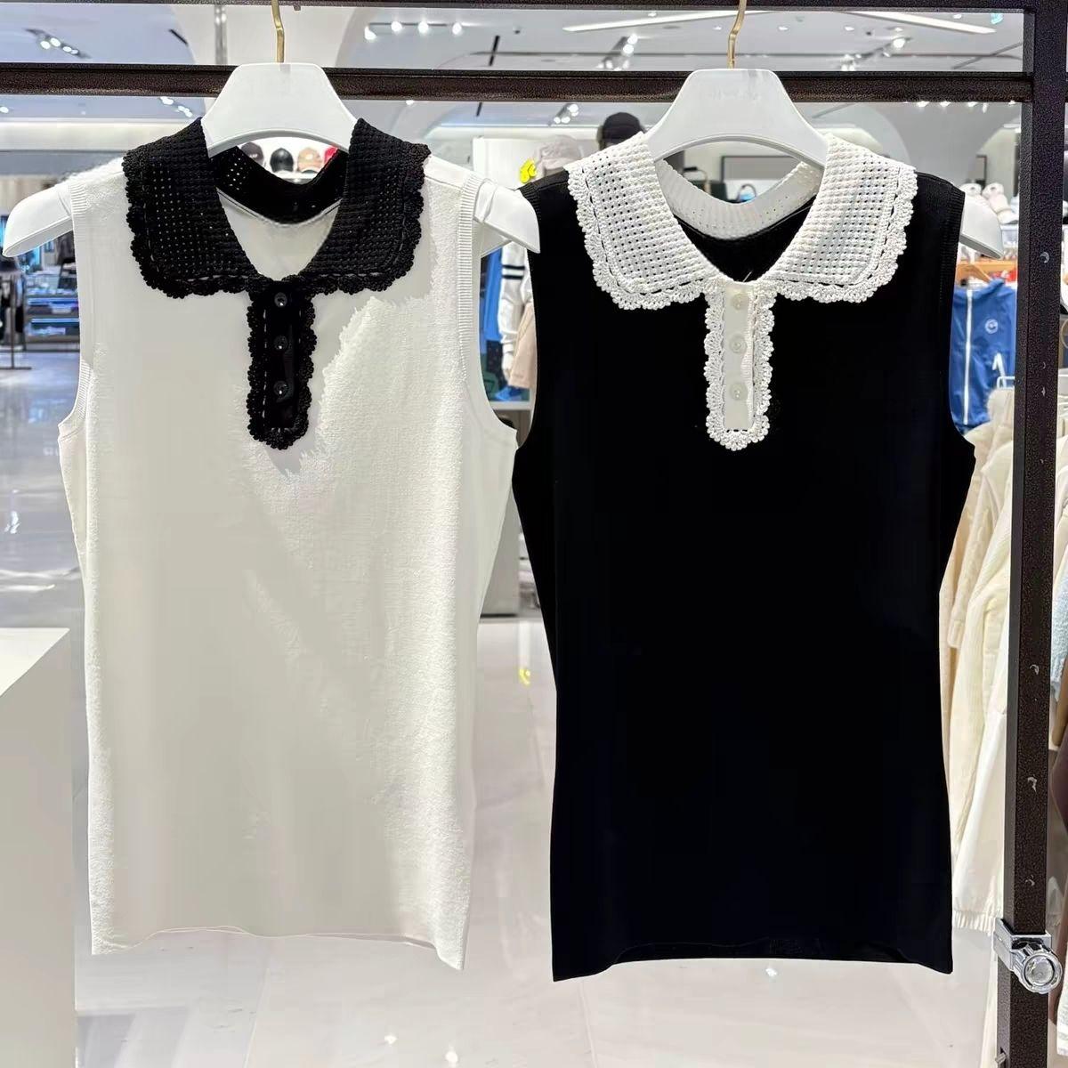 Women Lapel Knit Golf Vest 202 - Women'S Fashion Vest Tops 评论和价格