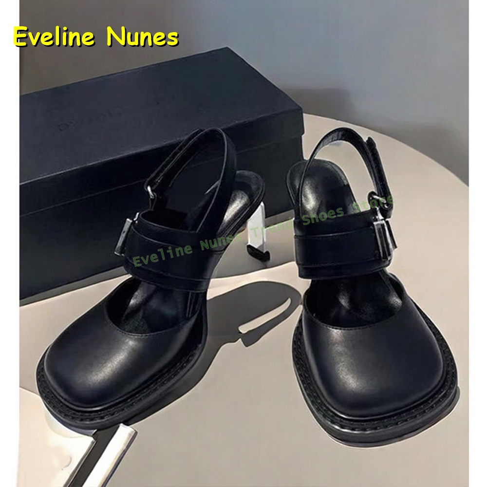 Women's Black Square Toe Buckl - Women'S Fashion Sandals 评论和价格