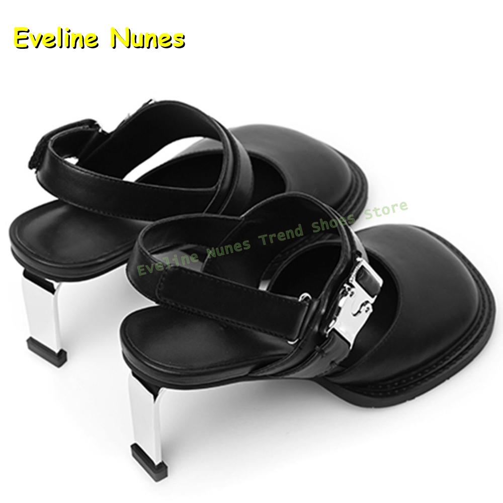 Women's Black Square Toe Buckl - Women'S Fashion Sandals 评论和价格