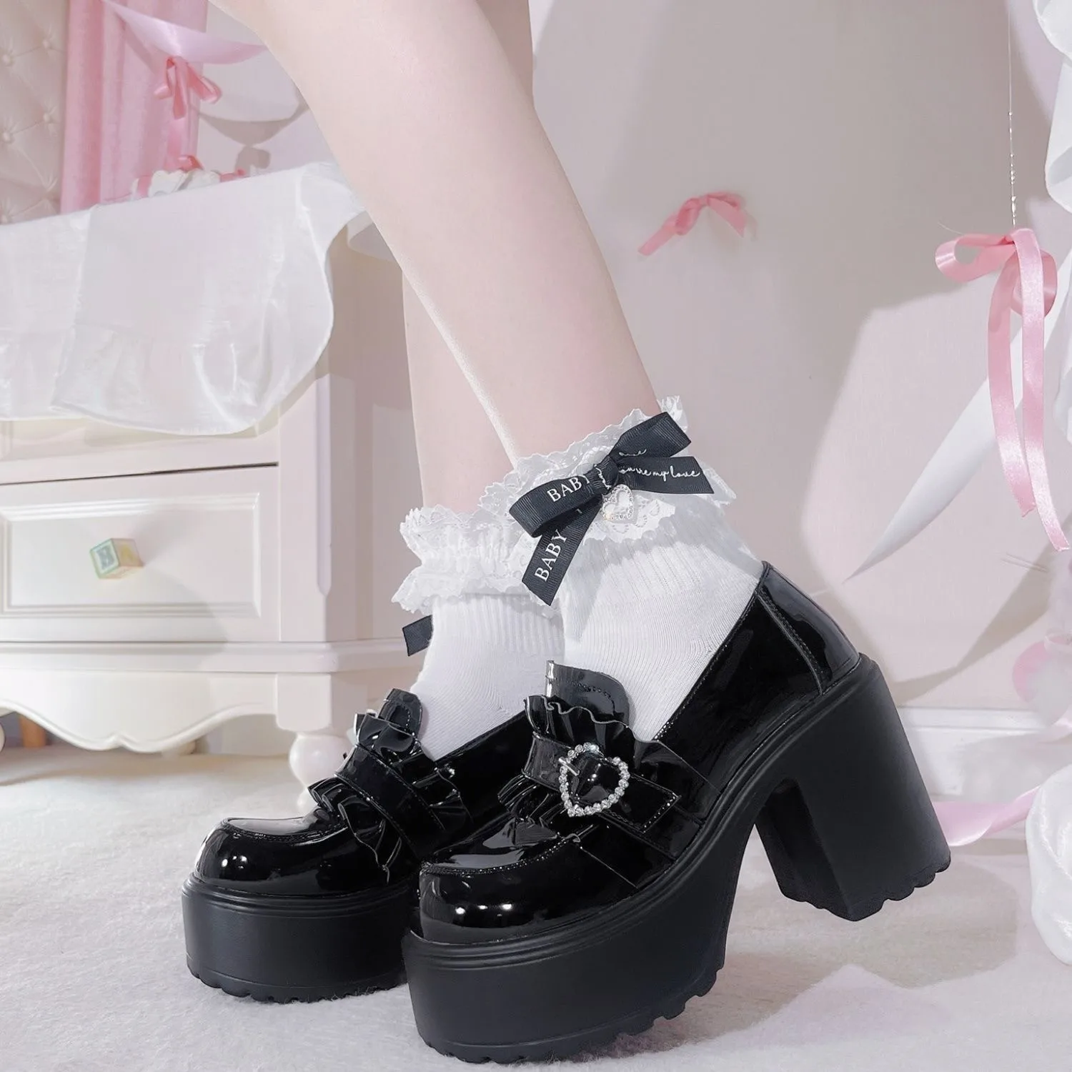Thick Bottom Mary Jane Small L - Women'S Fashion Designer Clothes 评论和价格