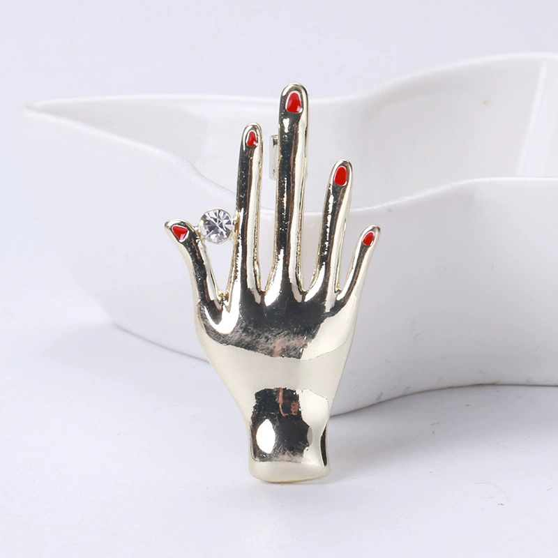 XIALUOKE Hand Pose Heart Brooc - Women Fashion Pose 评论和价格