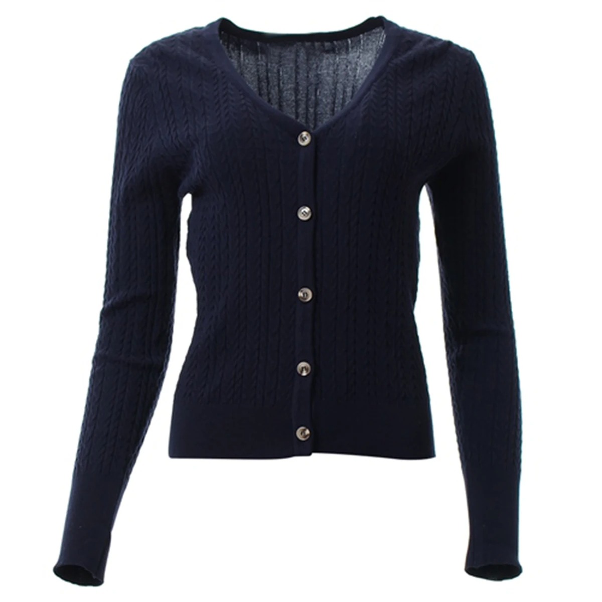 Plus Size Women's Button Down  - Ribbed Knit Sweater 评论和价格