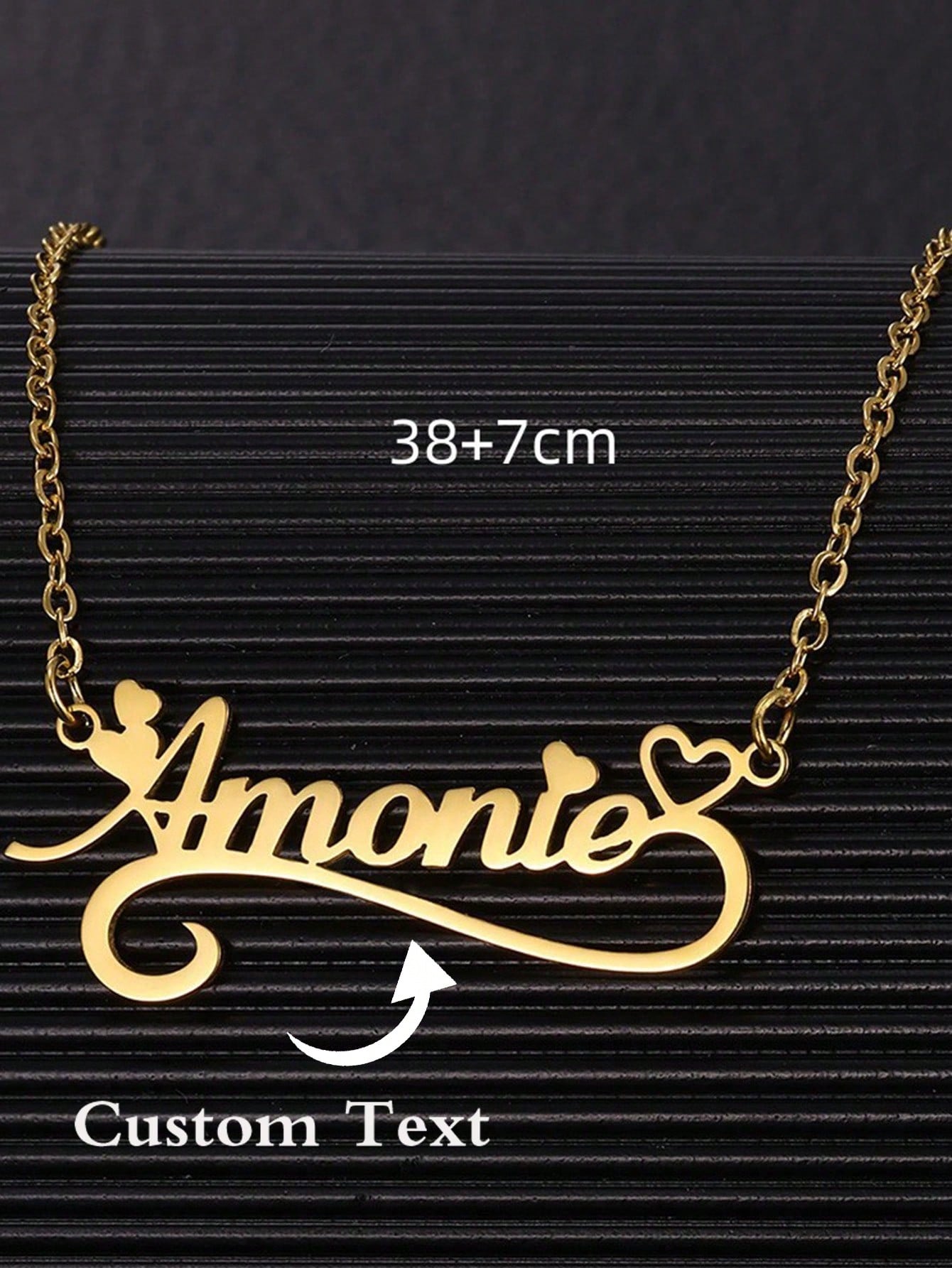 Custom Name Hollow Heart Neckl - Women Fashion Names 评论和价格