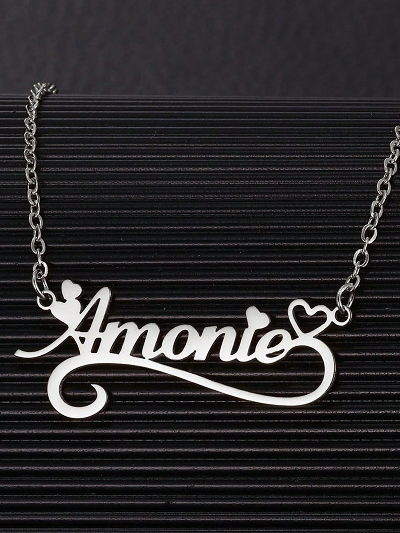 Custom Name Hollow Heart Neckl - Women Fashion Names 评论和价格