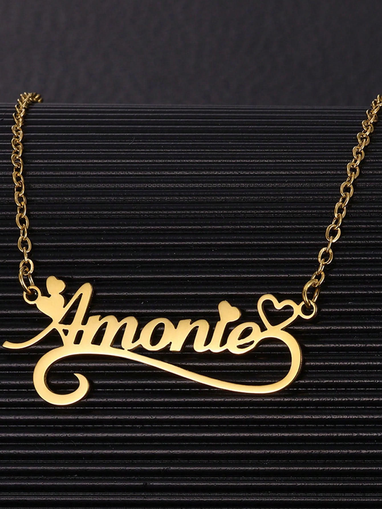 Custom Name Hollow Heart Neckl - Women Fashion Names 评论和价格