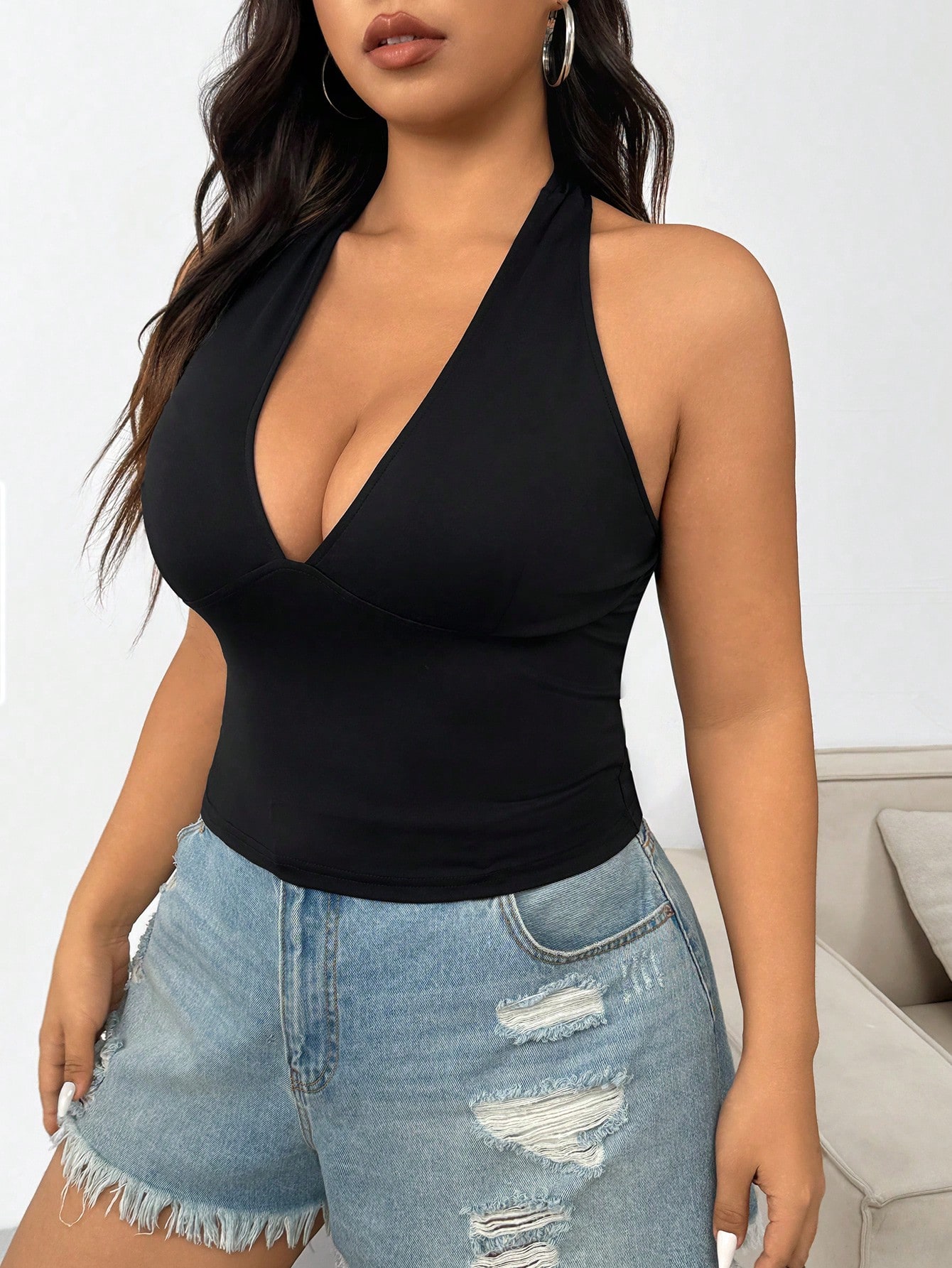 New Fashion Solid Color Plus S - Women'S Fashion Vest Tops 评论和价格