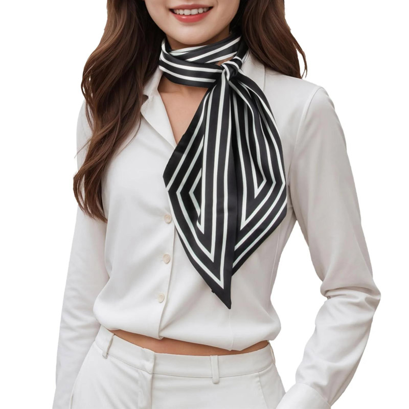 Fashion Stripes Hair Ribbon Sc - Women Fashion Necktie 评论和价格