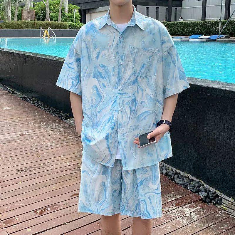 Men's Hawaiian Beach Tie Dye S - Tie Dye Two Piece 评论和价格
