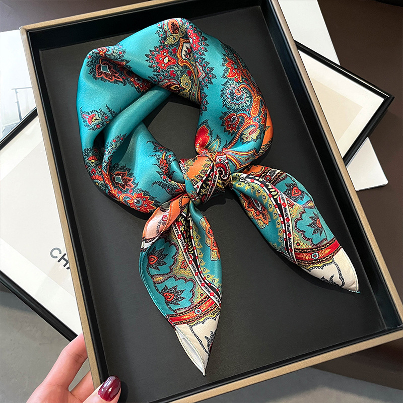 100% Real Silk Square Scarf Wo - Women Fashion Necktie 评论和价格