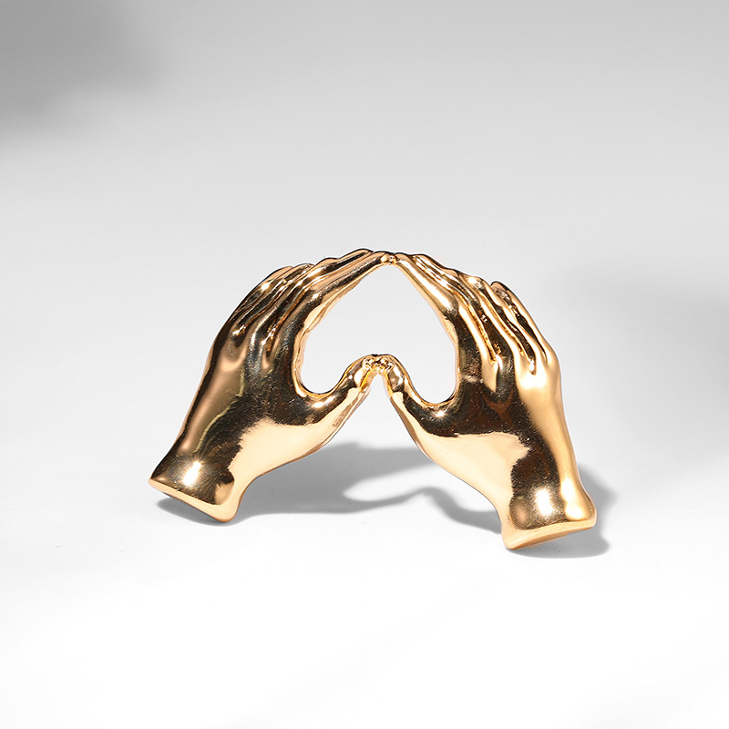XIALUOKE Hand Pose Heart Brooc - Women Fashion Pose 评论和价格