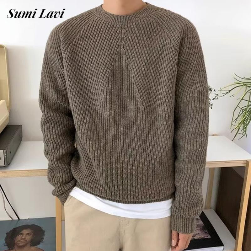 Streetwear Fashion Mens Knit S - Ribbed Knit Sweater 评论和价格