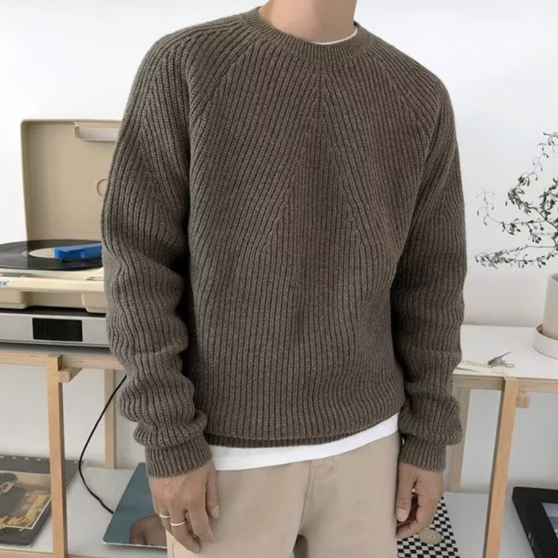 Streetwear Fashion Mens Knit S - Ribbed Knit Sweater 评论和价格