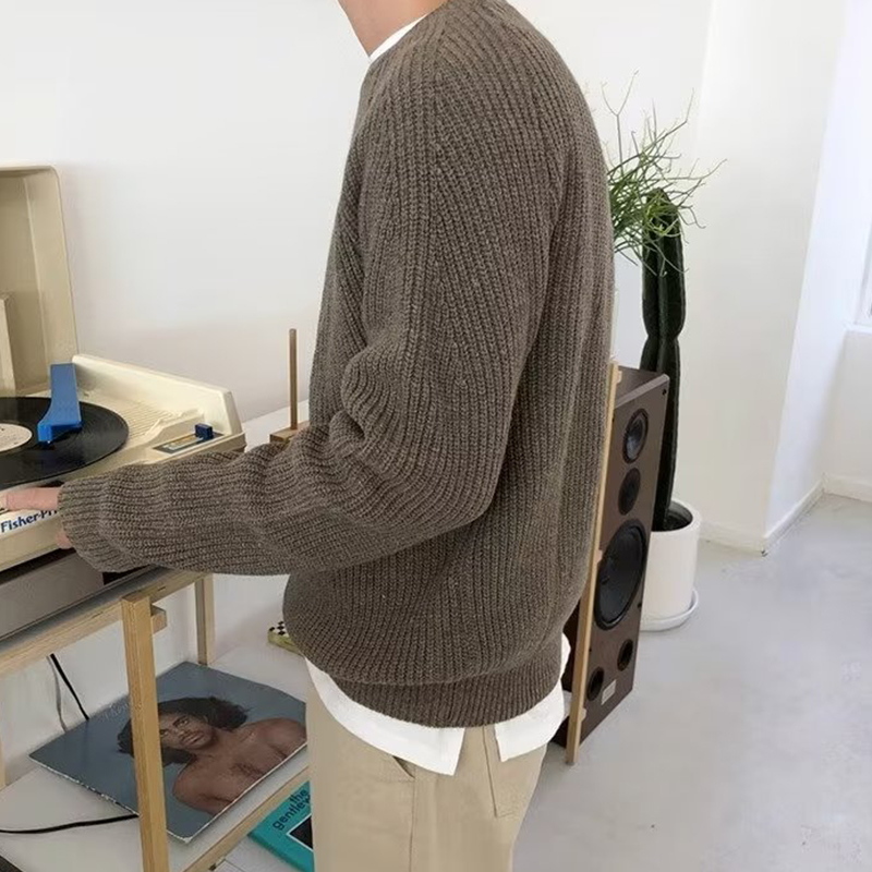 Streetwear Fashion Mens Knit S - Ribbed Knit Sweater 评论和价格