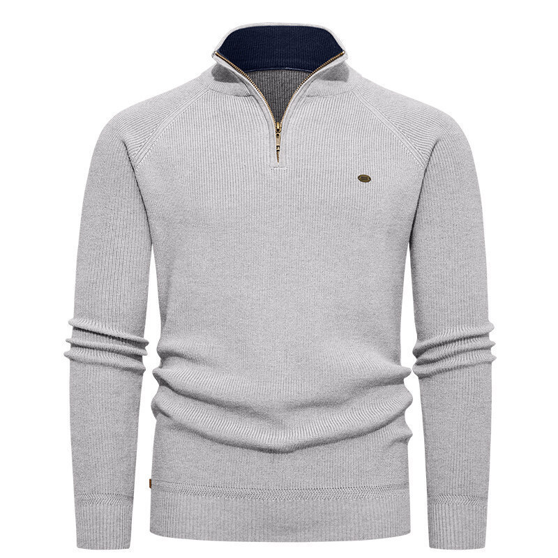 Men's Light Blue Ribbed Knit H - Ribbed Knit Sweater 评论和价格