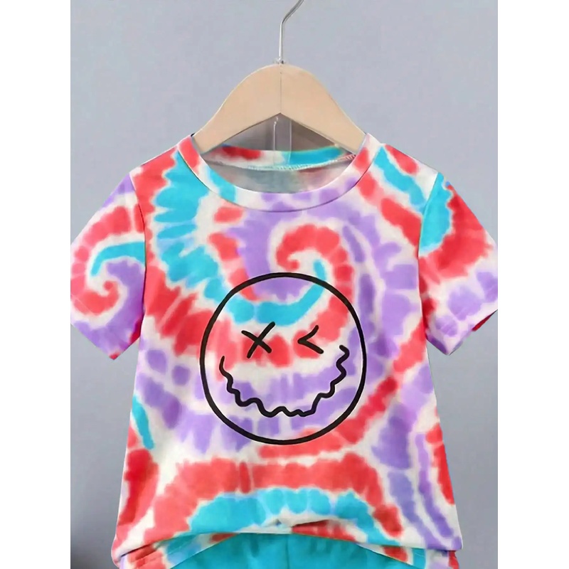 Children's Casual Tie Dye Smil - Tie Dye Two Piece 评论和价格
