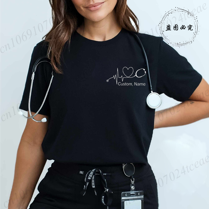 Custom Name Nurse Shirt Stetho - Women Fashion Names 评论和价格