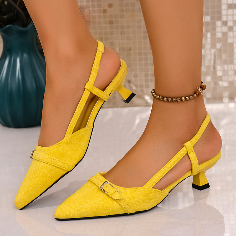 Fashion Yellow High Heels Sand - Women'S Fashion Summer 2025 评论和价格