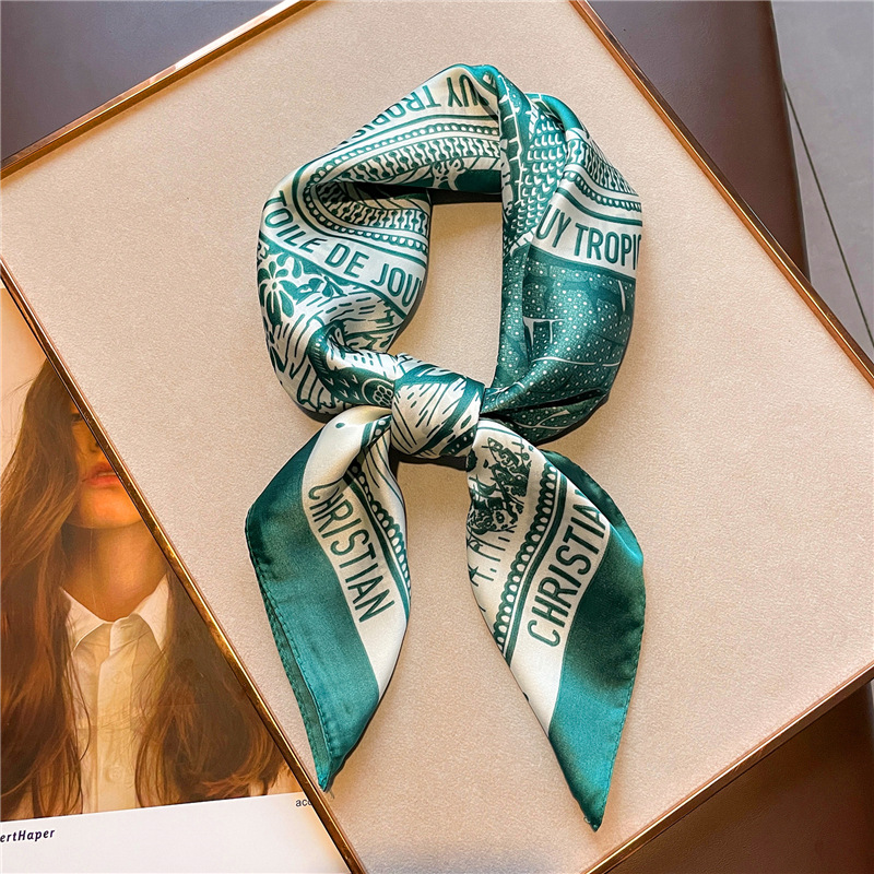 Letter Printing Silk Satin Han - Women Fashion Necktie 评论和价格