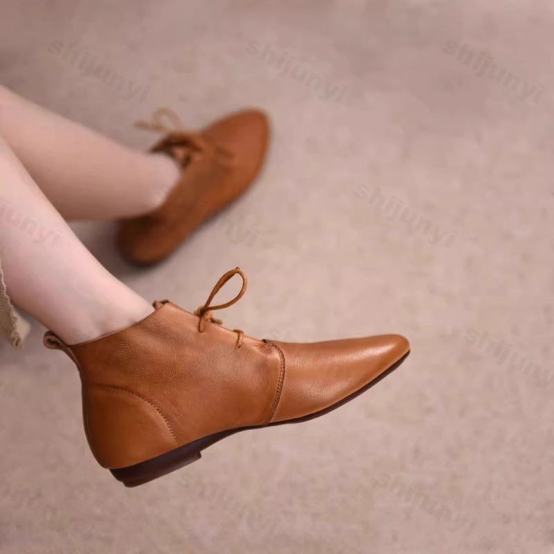 Women Short Boots 2025 Leather - Women Fashion Trend 2025 评论和价格