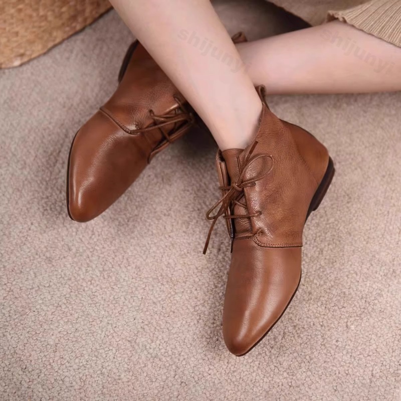 Women Short Boots 2025 Leather - Women Fashion Trend 2025 评论和价格