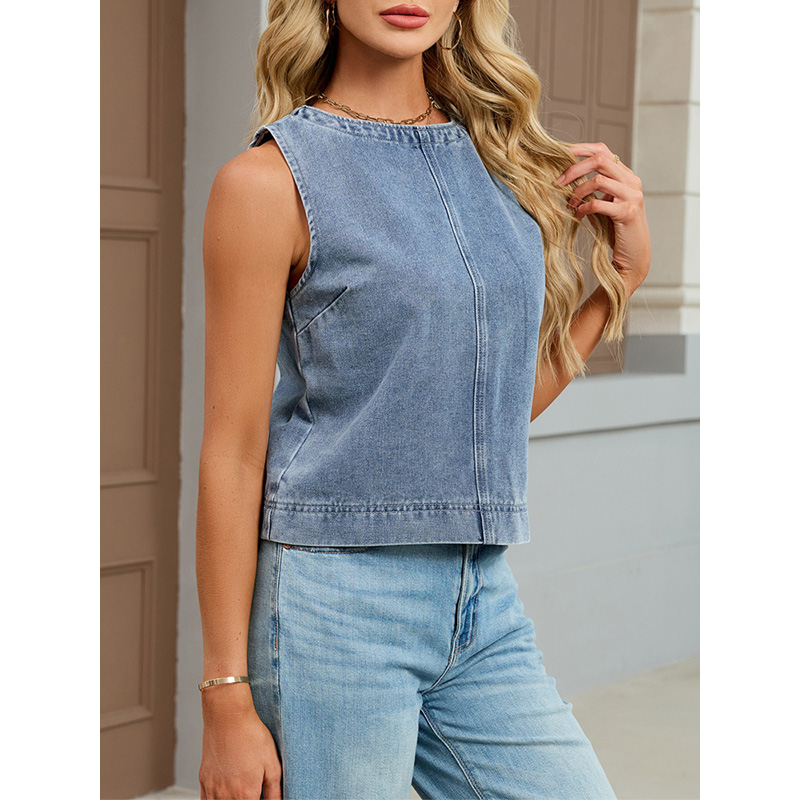 Benuynffy Casual Round Neck De - Women'S Fashion Vest Tops 评论和价格