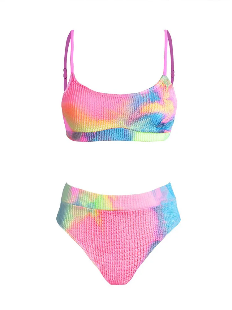 UETEEY Sexy Spaghetti Strap Ti - Tie Dye Two Piece 评论和价格