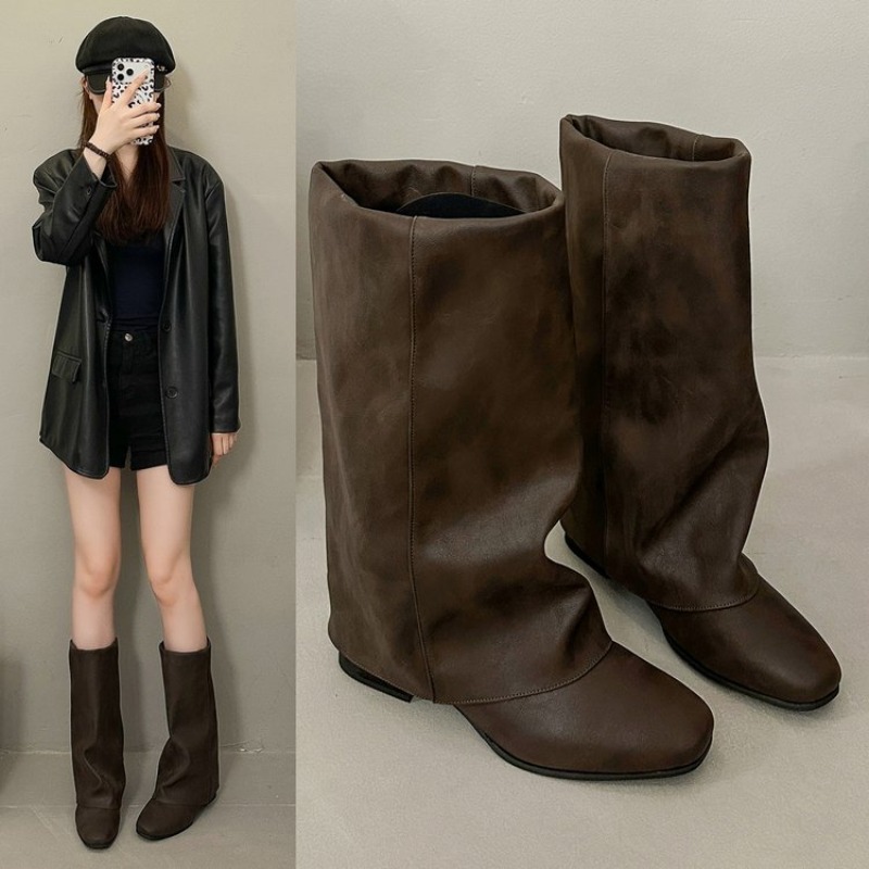2026 New Square Head Vintage F - Women'S Fashion Knee High Boots 评论和价格