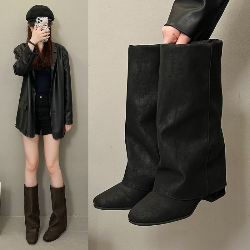 2026 New Square Head Vintage F - Women'S Fashion Knee High Boots 评论和价格