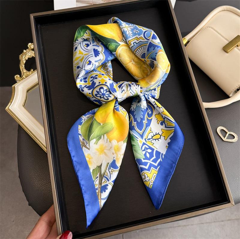 2026 New Fruit Print Silk Squa - Women Fashion Necktie 评论和价格