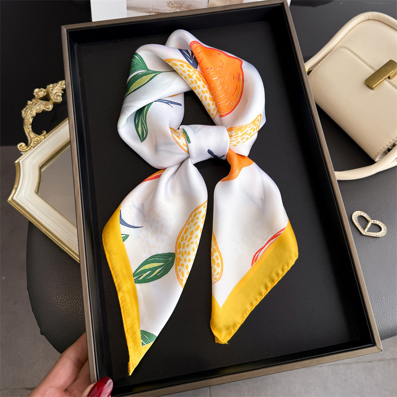 2026 New Fruit Print Silk Squa - Women Fashion Necktie 评论和价格