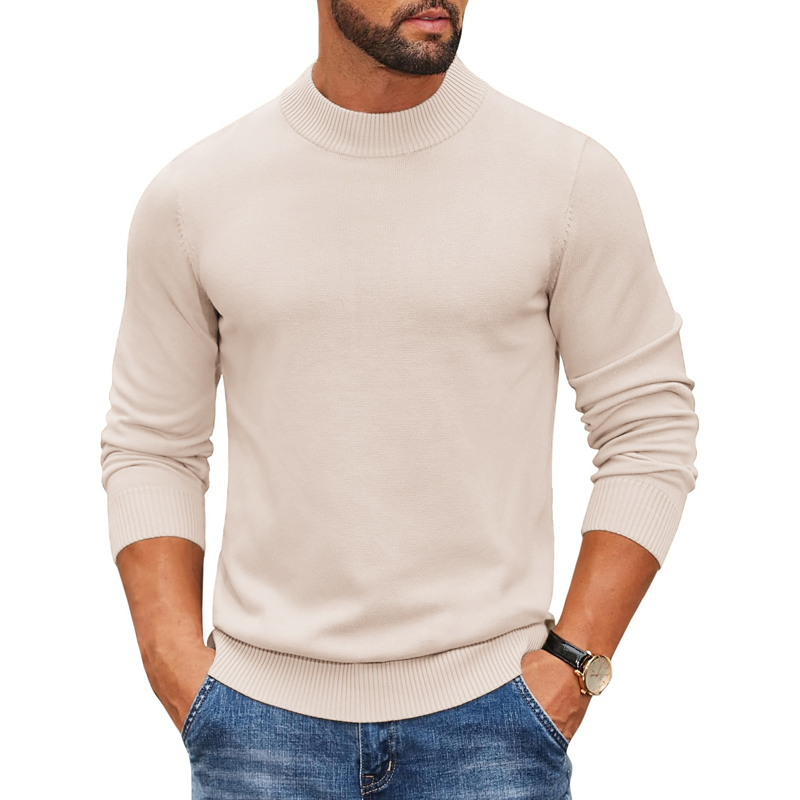 2026 Men's Mock Turtleneck Rib - Ribbed Knit Sweater 评论和价格