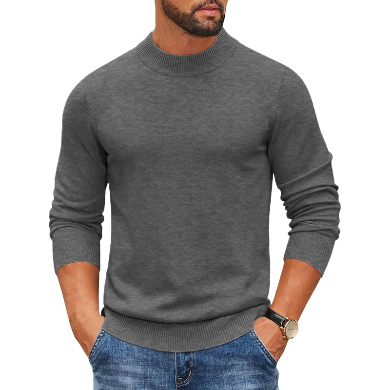 2026 Men's Mock Turtleneck Rib - Ribbed Knit Sweater 评论和价格