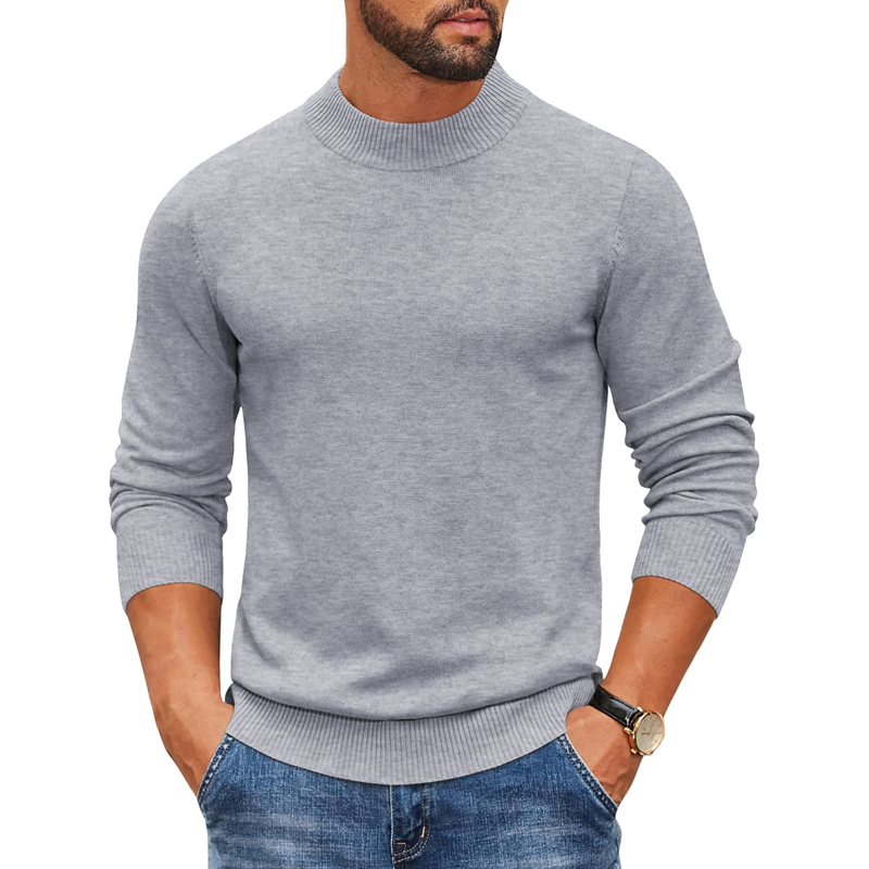 2026 Men's Mock Turtleneck Rib - Ribbed Knit Sweater 评论和价格