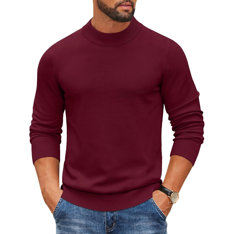 2026 Men's Mock Turtleneck Rib - Ribbed Knit Sweater 评论和价格