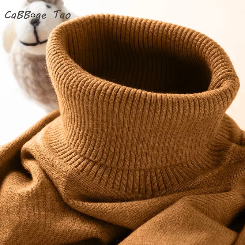 Mens Turtleneck Sweater Slim F - Ribbed Knit Sweater 评论和价格